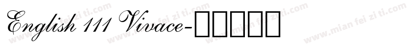 English 111 Vivace字体转换